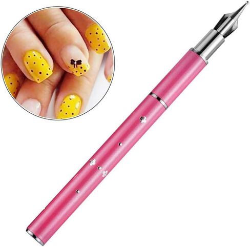 1 Piece Embossing Stylus Set with 5 Pieces Replacement Head Diamond Crystal Dotting Fountain Pen Tracing Dotting Tool Stylus Embossing Tools for Paper Art Dotting Tools for Nail Art (Pink) in Saudi Arabia