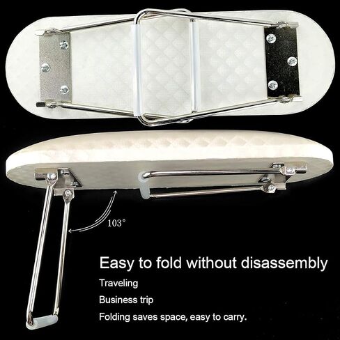 Nail Arm Rest, Hand Rest for Nail Microfiber Soft Leather Manicure Nail Rest with Non-Slip, WOLINSPRING Professional Hand Pillow Cushion Table Desk Station for Nail Techs Use (White) in Kuwait