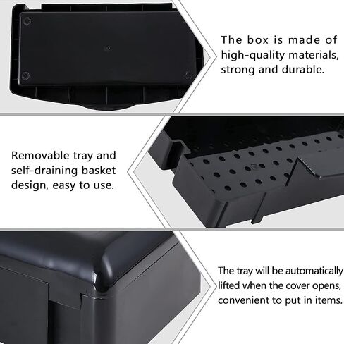Gusnilo Nail Tool Sterilizer Box Plastic Disinfectant Container Barbicide Disinfectant Tray for Nail Tools, Tweezers, Hair Salon, Spa and Trimmer Manicure Equipment (Clear Lid, black) in Saudi Arabia