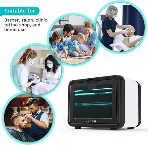 صندوق مطهر بالأشعة فوق البنفسجية كبير من ENNVA - صندوق معقم بالأشعة فوق البنفسجية البسيط - صندوق مطهر بالأشعة فوق البنفسجية بسعة كبيرة - خزانة تطهير بالأشعة فوق البنفسجية لتعقيم الهاتف والألعاب والمناشف وأداة صالون الأظافر in Kuwait