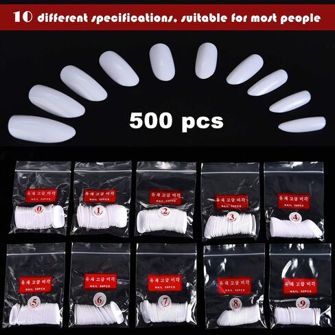 Nail Art Training Practice Hand Bendable Silicone Fake Hand and 500 Pieces White False Nails for Nail Art Training Display (Transparent Nails) in Saudi Arabia