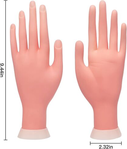 AORAEM Practice Fake Training Foot Flexible Movable Soft Silicone Fake Foot Tool for Nails Tips Art Training Display（1 Pair） in Saudi Arabia