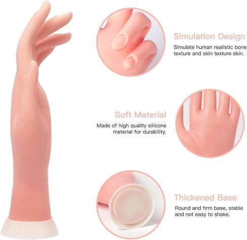 AORAEM Practice Fake Training Foot Flexible Movable Soft Silicone Fake Foot Tool for Nails Tips Art Training Display（1 Pair） in Saudi Arabia