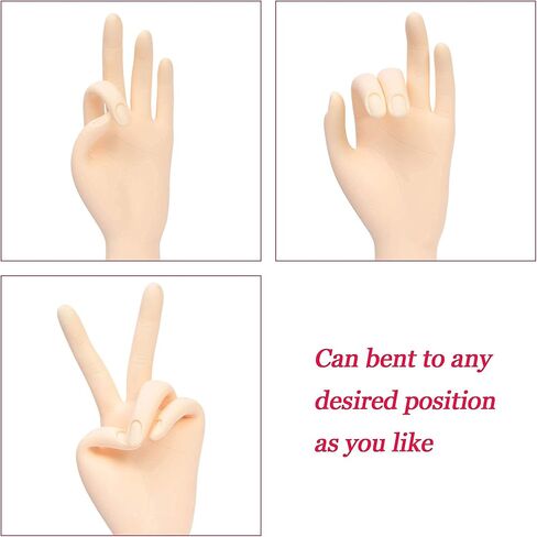 ممارسة يد الأظافر، يد تدريب للأظافر الأكريليك، يد وهمية لتدريب الأظافر، يد عارضة أزياء مرنة قابلة للانحناء، قطعة واحدة من يد تدريب الأظافر الاحترافية in Kuwait