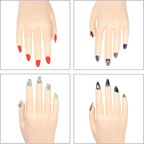 ممارسة يد الأظافر، يد تدريب للأظافر الأكريليك، يد وهمية لتدريب الأظافر، يد عارضة أزياء مرنة قابلة للانحناء، قطعة واحدة من يد تدريب الأظافر الاحترافية in Kuwait