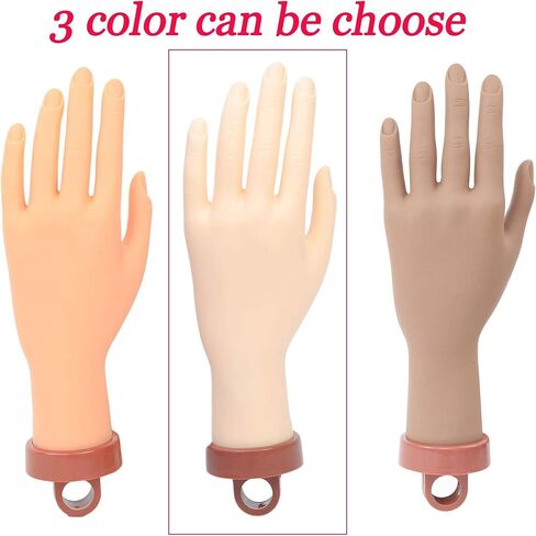 ممارسة يد الأظافر، يد تدريب للأظافر الأكريليك، يد وهمية لتدريب الأظافر، يد عارضة أزياء مرنة قابلة للانحناء، قطعة واحدة من يد تدريب الأظافر الاحترافية in Kuwait