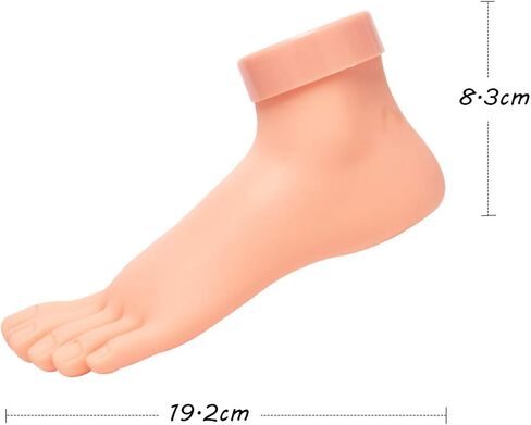 AORAEM Practice Fake Foot Flexible Movable Soft Silicone Fake Foot Tool for Nails Training Display in Saudi Arabia