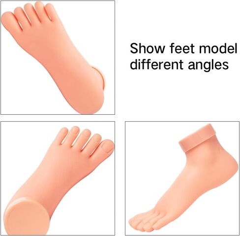 AORAEM Practice Fake Foot Flexible Movable Soft Silicone Fake Foot Tool for Nails Training Display in Saudi Arabia