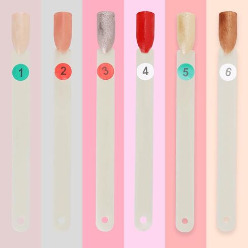 300 Pcs Nail Swatch Sticks with Number Stickers, Black Fan-shaped Nail Polish Color Sample Sticks Display, Practice Nails Sticks with Ring for Board Home DIY in Saudi Arabia