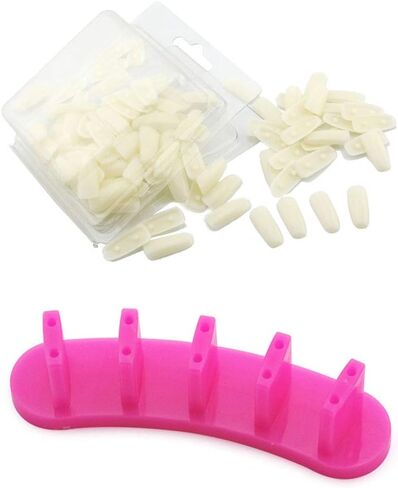 KADS 1set Dismountable Practice Removable Nail Training Holder + 100pcs Practice Nail Tips Salon Manicure Nail Art Beauty Tools in Saudi Arabia
