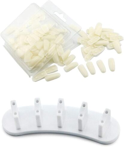 KADS 1set Dismountable Practice Removable Nail Training Holder + 100pcs Practice Nail Tips Salon Manicure Nail Art Beauty Tools in Saudi Arabia