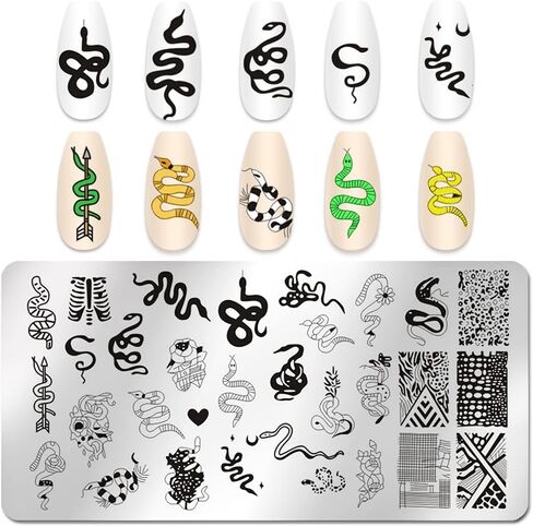 DANNEASY 6 Pieces Independence Day Nail Stamping Plate 4th of July Nails Design Nail Stamps Nail Stencils Stamping Plates for Nails Manicure Template Nail Art Tools DIY Nails Accessories in Kuwait