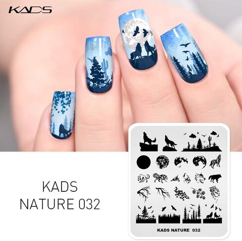 KADS مسمار ختم لوحة الطبيعة قالب صورة لوحات تصميم لتزيين فن الأظافر وفن الأظافر DIY (NA031) in Kuwait