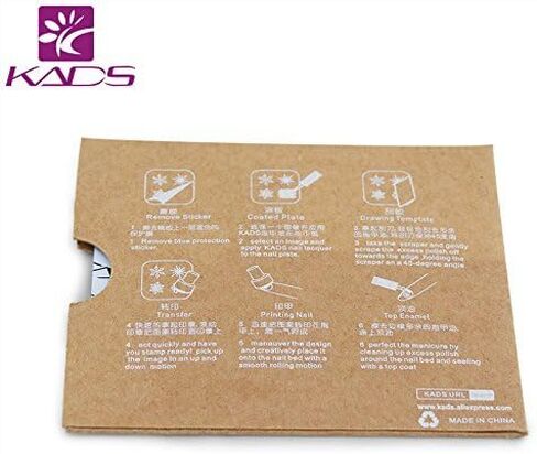 KADS مسمار ختم لوحة الأزياء مسمار الفن ختم قالب DIY صورة قالب مانيكير ختم لوحة أدوات Stencil (الموضة 014) in Kuwait