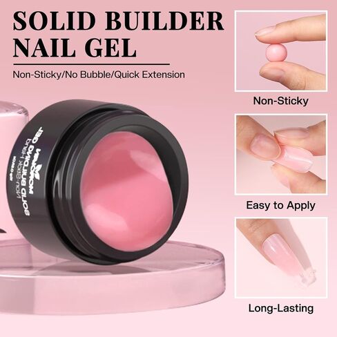 مجموعة جل أظافر مورفان الصلبة - 5 ألوان جل صلب للأظافر، جل بناء جل صلب غير لزج، مجموعة وصلات أظافر هلامية مع قلم قالب سيليكون ثلاثي الأبعاد لنحت الأظافر في صالونات التجميل للاستخدام المنزلي in Kuwait