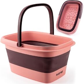 Foot Bath Collapsible Soak Tub with Handle Spa Bath 15L/4 Gallons Massager Foot Soaking Bath Basin Feet for Dry Cracked Feet, Pedicure Soak, Home Spa Treatment