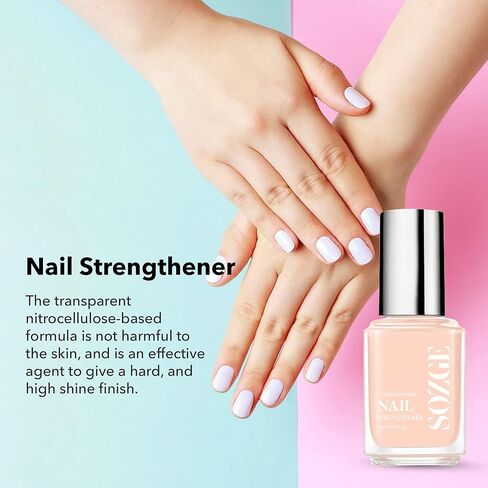 مقوي الأظافر من سوزجي للأظافر الرقيقة والنمو، كريم تقوية الأظافر الصلب مثل الحافر، مقوي الأظافر ومقوي الأظافر للأظافر التالفة والأظافر الضعيفة، علاج نمو وتقوية الأظافر، 0.5 أونصة، عبوة واحدة in Kuwait