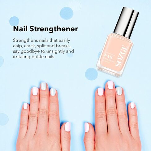 مقوي الأظافر من سوزجي للأظافر الرقيقة والنمو، كريم تقوية الأظافر الصلب مثل الحافر، مقوي الأظافر ومقوي الأظافر للأظافر التالفة والأظافر الضعيفة، علاج نمو وتقوية الأظافر، 0.5 أونصة، عبوة واحدة in Kuwait