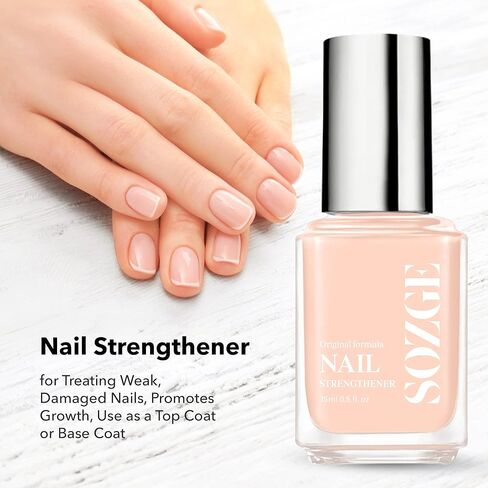 مقوي الأظافر من سوزجي للأظافر الرقيقة والنمو، كريم تقوية الأظافر الصلب مثل الحافر، مقوي الأظافر ومقوي الأظافر للأظافر التالفة والأظافر الضعيفة، علاج نمو وتقوية الأظافر، 0.5 أونصة، عبوة واحدة in Kuwait