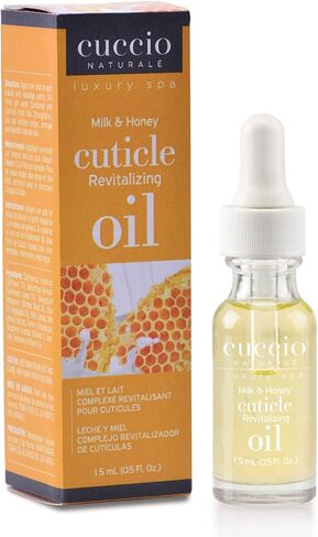 تنشيط Cuccio Naturale - زيت مرطب للبشرة التي تم إصلاحها بين عشية وضحاها - علاج للبشرة التالفة والأظافر الرقيقة - تركيبة خالية من البارابين / القسوة - الحليب والعسل - 2.5 أوقية in Kuwait