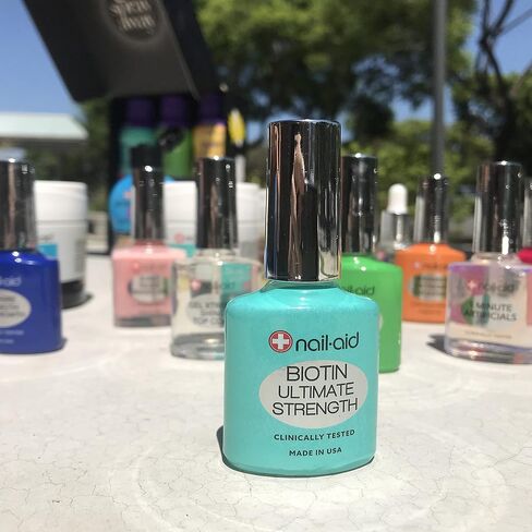 Nail-Aid Biotin Ultimate Strength - Nail Treatment & Strengthener - Clear, 0.55 Fl Oz (08873) in Kuwait