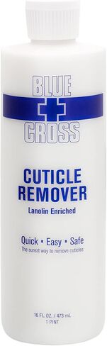 Blue Cross Professional Nail Care, Hydrating, Moisturizing, Strengthening Liquid Cuticle Remover + Softener with Lanolin for Brittle Nails, Hang Nails + Dry Cuticles, Made in USA, 6 ounce in Saudi Arabia