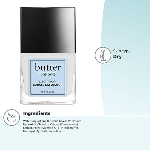 butter LONDON Melt Away Cuticle Exfoliator, cuticle remover for healthy looking nails, 0.4 Fl Oz (Pack of 1) in Saudi Arabia