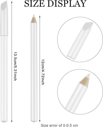 Nail Whitening Pencil 2-in-1 White Nail Pencil DIY Nail Design Manicure with Cuticle Pusher in Saudi Arabia