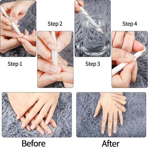 6 Pieces White Nail Pencils 2-In-1 Nail Whitening Pencils with Cuticle Pusher for French Manicure Supplies in Saudi Arabia