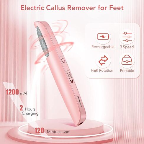 Electric Callus Remover for Feet, Professional Pedicure Kit Foot Scrubber for Dry, Dead, Cracked, Hard Skin, at Home Feet Spa Care Kit for Men & Women (Blue) in Saudi Arabia
