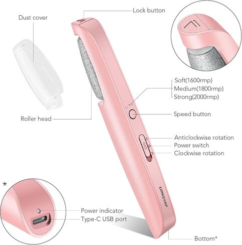Electric Callus Remover for Feet, Professional Pedicure Kit Foot Scrubber for Dry, Dead, Cracked, Hard Skin, at Home Feet Spa Care Kit for Men & Women (Blue) in Saudi Arabia
