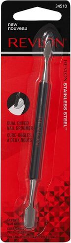 Cuticle Pusher and Nail Cleaner by Revlon, Dual Ended Nail Care Tool, Easy to Use, Stainless Steel (Pack of 1) in Saudi Arabia