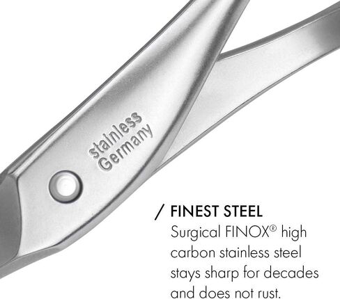 GERMANIKURE Professional Nail Cutter Scissors - FINOX Stainless Steel Manicure Tools in Leather Case - Ethically Made in Solingen Germany - 4704 in Saudi Arabia