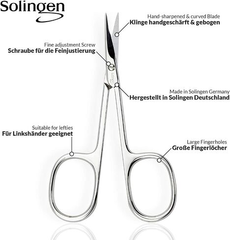 marQus - Straight nail scissors made in Germany Solingen incl. case for precise cutting of nails suitable as fingernail scissors and toenail scissors in Kuwait