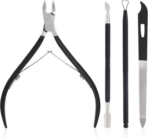Cuticle Trimmer with Cuticle Pusher, SoHai Cuticle Remover Cutter Nipper and Triangle Cuticle Nail Pusher Peeler Scraper, Durable Dead Skin Clipper Manicure Pedicure Tools (Colorful) in Saudi Arabia