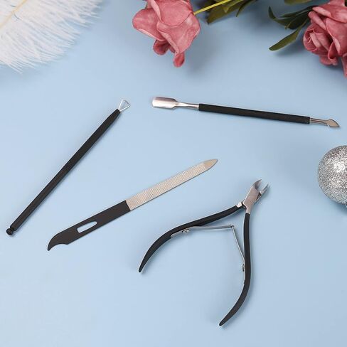 Cuticle Trimmer with Cuticle Pusher, SoHai Cuticle Remover Cutter Nipper and Triangle Cuticle Nail Pusher Peeler Scraper, Durable Dead Skin Clipper Manicure Pedicure Tools (Colorful) in Saudi Arabia