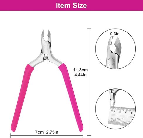 CGBE Cuticle Trimmer, 3/4 Jaw Extremely Sharp Cuticle Nippers, Professional Nail Cuticle Trimmer Tools, Non-slip Silicone Handle Cuticle Clipper for Nail Care Pedicure Manicure Nail (Black) in Saudi Arabia