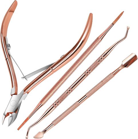 FANDAMEI Cuticle Kit, 4 PCS Nail Care Kit, Manicure Pedicure Tools, Nail Cuticle Nippers, Ingrown Toenail Tools Kit, Toenail File and Lifters Stainless Steel, Nail Lifter, Nail Cuticle Pusher in Saudi Arabia