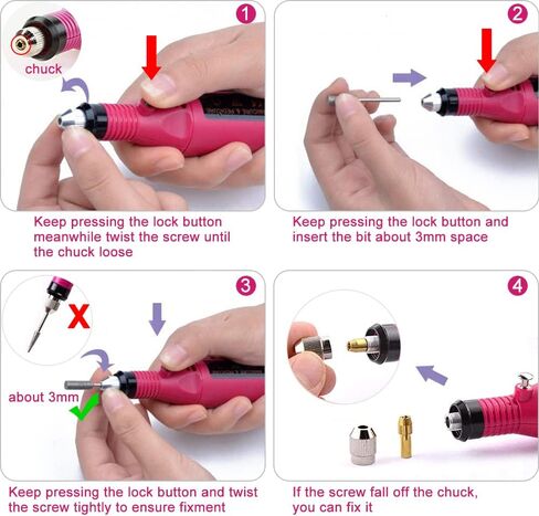 طقم مثقاب فني للأظافر، طقم مثقاب كهربائي للأظافر، طقم مبرد أظافر احترافي، مبرد أظافر كهربائي باديكير مانيكير أظافر أكريليك، 6 مبرد DIY مجموعة مثقاب لتلميع الأظافر، حزمة إصلاح التلميع in Kuwait