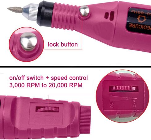 طقم مثقاب فني للأظافر، طقم مثقاب كهربائي للأظافر، طقم مبرد أظافر احترافي، مبرد أظافر كهربائي باديكير مانيكير أظافر أكريليك، 6 مبرد DIY مجموعة مثقاب لتلميع الأظافر، حزمة إصلاح التلميع in Kuwait