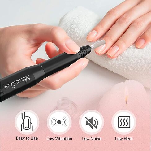 MelodySusie Electric Nail Drill Machine,PC120I Portable Electric Nail File Efile Set for Acrylic Gel Nails, Manicure Pedicure Tool with Nail Drill Bits Sanding Bands Dust Brush, Gold in Saudi Arabia