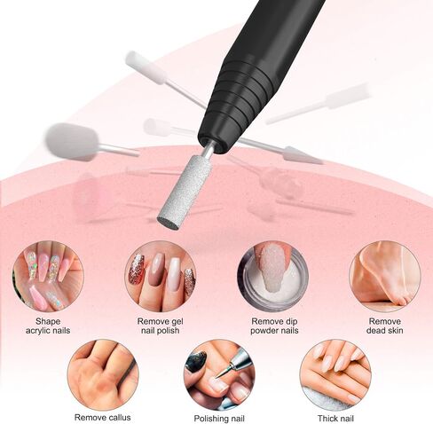 MelodySusie Electric Nail Drill Machine,PC120I Portable Electric Nail File Efile Set for Acrylic Gel Nails, Manicure Pedicure Tool with Nail Drill Bits Sanding Bands Dust Brush, Gold in Saudi Arabia