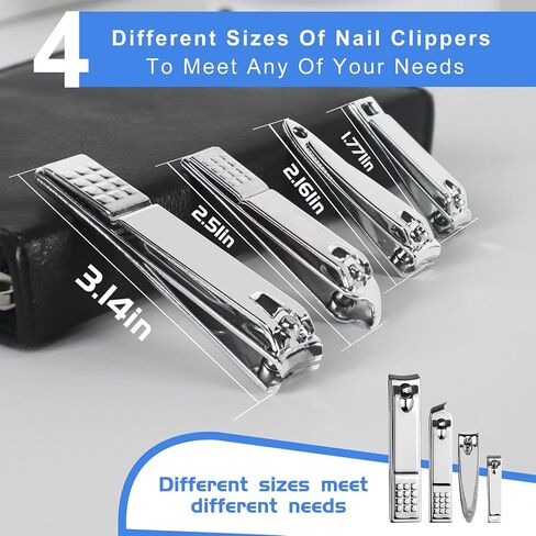 Manicure Set 30 in 1 Nail Clipper set,RedFlow Nail Clippers,Fingernail & Toenail Clippers,Manicure Tools,Pedicure Tools,Suitable for Travel Manicure Kit (A-Black) in Saudi Arabia