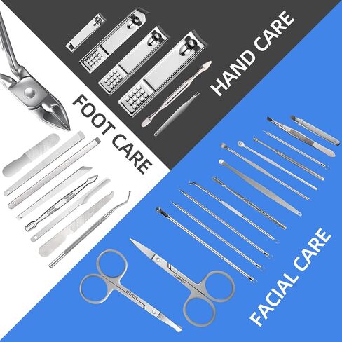 Manicure Set 30 in 1 Nail Clipper set,RedFlow Nail Clippers,Fingernail & Toenail Clippers,Manicure Tools,Pedicure Tools,Suitable for Travel Manicure Kit (A-Black) in Saudi Arabia