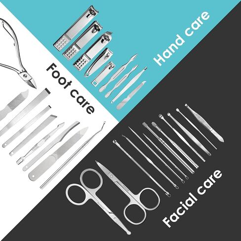 WOAMA Manicure Set Pedicure Kit - 30 in 1 Nail Kit Professional Stainless Steel Nail Care Kit for Women - Pink in Saudi Arabia