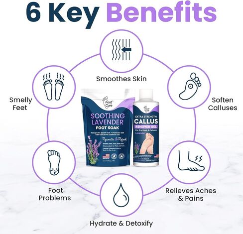 Callus Remover for Feet with Extra Strength Gel & Foot Pumice Stone Set - Easy Way to Remove Hard Calluses & Dead Skin Build-Up - Professional at-Home Foot Care for Men & Women - Made in The USA in Kuwait