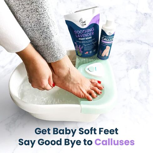 Callus Remover for Feet with Extra Strength Gel & Foot Pumice Stone Set - Easy Way to Remove Hard Calluses & Dead Skin Build-Up - Professional at-Home Foot Care for Men & Women - Made in The USA in Kuwait
