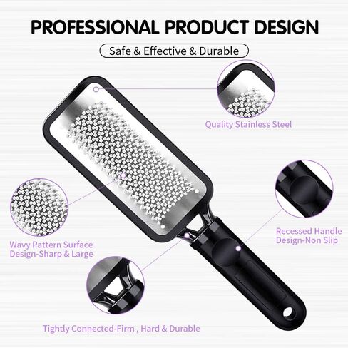Foot Callus Remover Kit Foot File Callus Remover for Feet Pedicure Supplies Professional Metal Foot File and 20 PCS Pumice Stone for Feet Foot Scraper for Callus Removal Rough Dead Skin Removal. in Saudi Arabia