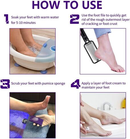 Foot Callus Remover Kit Foot File Callus Remover for Feet Pedicure Supplies Professional Metal Foot File and 20 PCS Pumice Stone for Feet Foot Scraper for Callus Removal Rough Dead Skin Removal. in Saudi Arabia