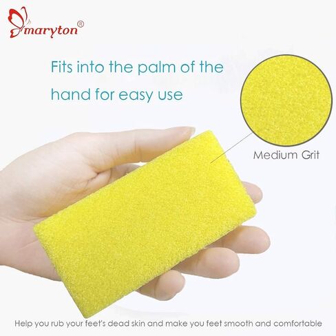 Maryton Foot Exfoliator File Scrubber Sponge Pedicure Tool Callus Remover for Feet, Salon Foot Scrub Pads Pedi Gifts for Men Women, 2pcs in Kuwait